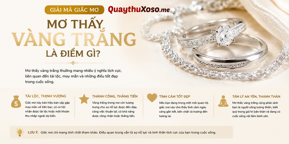 Nằm mơ thấy vàng trắng dự báo may rủi ra sao? Nằm mơ thấy vàng trắng dự báo may rủi ra sao?
